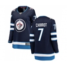 Women Winnipeg Jets #7 Ben Chiarot Fanatics Branded Navy Blue Home Breakaway NHL Jersey