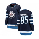 Women Winnipeg Jets #85 Mathieu Perreault Fanatics Branded Navy Blue Home Breakaway NHL Jersey