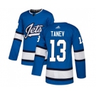 Youth Adidas Winnipeg Jets #13 Brandon Tanev Premier Blue Alternate NHL Jersey