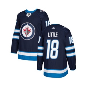 Youth Adidas Winnipeg Jets #18 Bryan Little Authentic Navy Blue Home NHL Jersey