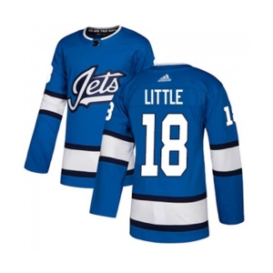 Youth Adidas Winnipeg Jets #18 Bryan Little Premier Blue Alternate NHL Jersey