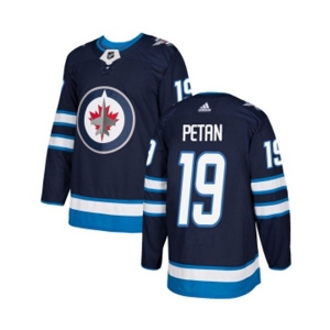 Youth Adidas Winnipeg Jets #19 Nic Petan Authentic Navy Blue Home NHL Jersey