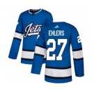 Youth Adidas Winnipeg Jets #27 Nikolaj Ehlers Authentic Blue Alternate NHL Jersey
