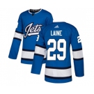 Youth Adidas Winnipeg Jets #29 Patrik Laine Authentic Blue Alternate NHL Jersey