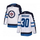 Youth Adidas Winnipeg Jets #30 Laurent Brossoit Authentic White Away NHL Jersey