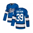 Youth Adidas Winnipeg Jets #39 Tobias Enstrom Authentic Blue Alternate NHL Jersey