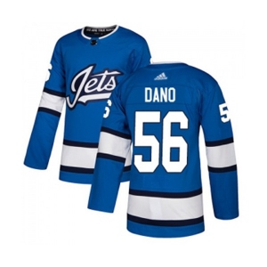 Youth Adidas Winnipeg Jets #56 Marko Dano Premier Blue Alternate NHL Jersey
