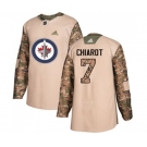 Youth Adidas Winnipeg Jets #7 Ben Chiarot Authentic Camo Veterans Day Practice NHL Jersey