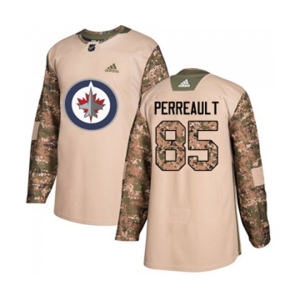 Youth Adidas Winnipeg Jets #85 Mathieu Perreault Authentic Camo Veterans Day Practice NHL Jersey