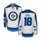 Youth Reebok Winnipeg Jets #18 Bryan Little Authentic White Away NHL Jersey