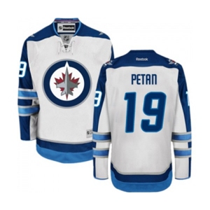 Youth Reebok Winnipeg Jets #19 Nic Petan Authentic White Away NHL Jersey