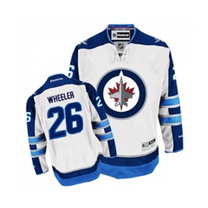 Youth Reebok Winnipeg Jets #26 Blake Wheeler Authentic White Away NHL Jersey