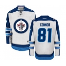Youth Reebok Winnipeg Jets #81 Kyle Connor Authentic White Away NHL Jersey