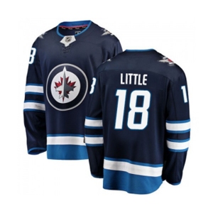 Youth Winnipeg Jets #18 Bryan Little Fanatics Branded Navy Blue Home Breakaway NHL Jersey