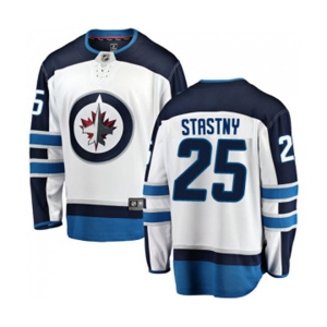 Youth Winnipeg Jets #25 Paul Stastny Fanatics Branded White Away Breakaway NHL Jersey