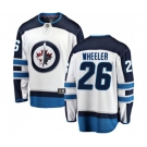 Youth Winnipeg Jets #26 Blake Wheeler Fanatics Branded White Away Breakaway NHL Jersey