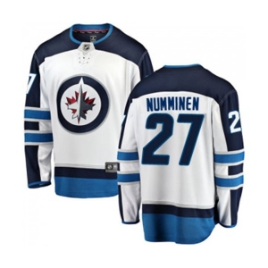 Youth Winnipeg Jets #27 Teppo Numminen Fanatics Branded White Away Breakaway NHL Jersey