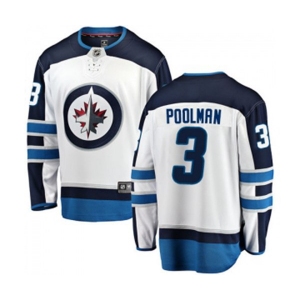 Youth Winnipeg Jets #3 Tucker Poolman Fanatics Branded White Away Breakaway NHL Jersey