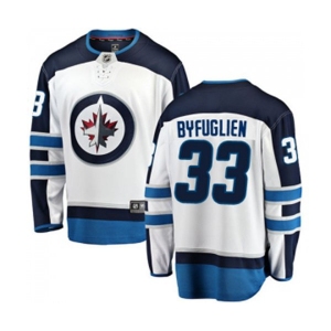 Youth Winnipeg Jets #33 Dustin Byfuglien Fanatics Branded White Away Breakaway NHL Jersey