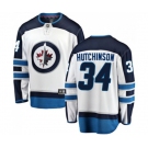 Youth Winnipeg Jets #34 Michael Hutchinson Fanatics Branded White Away Breakaway NHL Jersey