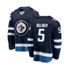 Youth Winnipeg Jets #5 Dmitry Kulikov Fanatics Branded Navy Blue Home Breakaway NHL Jersey