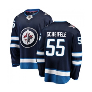 Youth Winnipeg Jets #55 Mark Scheifele Fanatics Branded Navy Blue Home Breakaway NHL Jersey