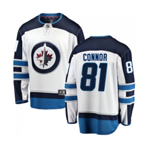 Youth Winnipeg Jets #81 Kyle Connor Fanatics Branded White Away Breakaway NHL Jersey