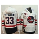 Winnipeg Jets #33 Dustin Byfuglien White Name & Number Pullover NHL Hoodie