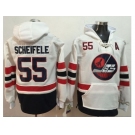 Winnipeg Jets #55 Mark Scheifele White Name & Number Pullover NHL Hoodie