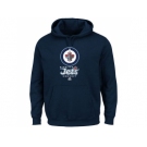 Winnipeg Jets Majestic Navy Critical Victory VIII Fleece Hoodie