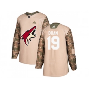 Men Adidas Phoenix Coyotes #19 Shane Doan Camo Authentic 2017 Veterans Day Stitched NHL Jersey