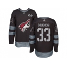 Men Adidas Phoenix Coyotes #33 Alex Goligoski Black 1917-2017 100th Anniversary Stitched NHL Jersey