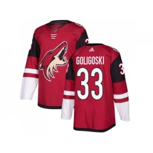 Men Adidas Phoenix Coyotes #33 Alex Goligoski Maroon Home Authentic Stitched NHL Jerse