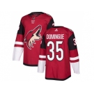 Men Adidas Phoenix Coyotes #35 Louis Domingue Maroon Home Authentic Stitched NHL Jersey