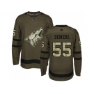 Men Adidas Phoenix Coyotes #55 Jason Demers Green Salute to Service Stitched NHL Jersey