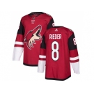 Men Adidas Phoenix Coyotes #8 Tobias Rieder Maroon Home Authentic Stitched NHL Jersey