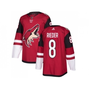 Men Adidas Phoenix Coyotes #8 Tobias Rieder Maroon Home Authentic Stitched NHL Jersey