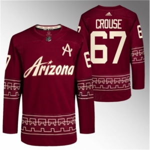 Men Arizona Coyotes 67 Lawson Crouse Garnet Alternate Pro Jersey