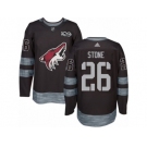 Men's Adidas Arizona Coyotes #26 Michael Stone Authentic Black 1917-2017 100th Anniversary NHL Jersey