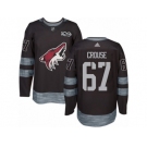 Men's Adidas Arizona Coyotes #67 Lawson Crouse Authentic Black 1917-2017 100th Anniversary NHL Jersey