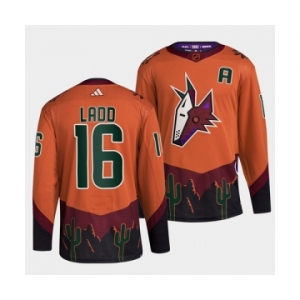 Men's Arizona Coyotes #16 Andrew Ladd Orange 2022-23 Reverse Retro Stitched Jersey