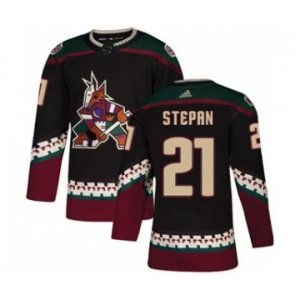 Men's Arizona Coyotes #21 Derek Stepan Black Alternate Stitched Hockey Jersey