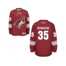 Men's Arizona Coyotes #35 Louis Domingue Burgundy Red Home NHL Jersey