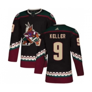 Men's Arizona Coyotes #9 Clayton Keller Black Alternate Stitched Hockey Jersey