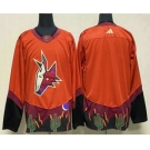 Men's Arizona Coyotes Blank Orange 2022 Reverse Retro Stitched Jersey