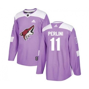 Men's Coyotes #11 BMen's rendan Perlini Purple Fights Cancer Stitched Hockey Jersey