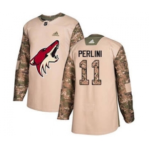 Men's Coyotes #11 Brendan Perlini Camo 2017 Veterans Day Stitched Hockey Jersey
