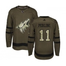 Men's Coyotes #11 Brendan Perlini Green Salute to Service Stitched Hockey Jersey