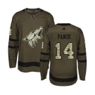 Men's Coyotes #14 Richard Panik Green Salute to Service Stitched Hockey Jersey