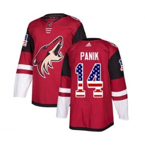 Men's Coyotes #14 Richard Panik Maroon Home USA Flag Stitched Hockey Jersey